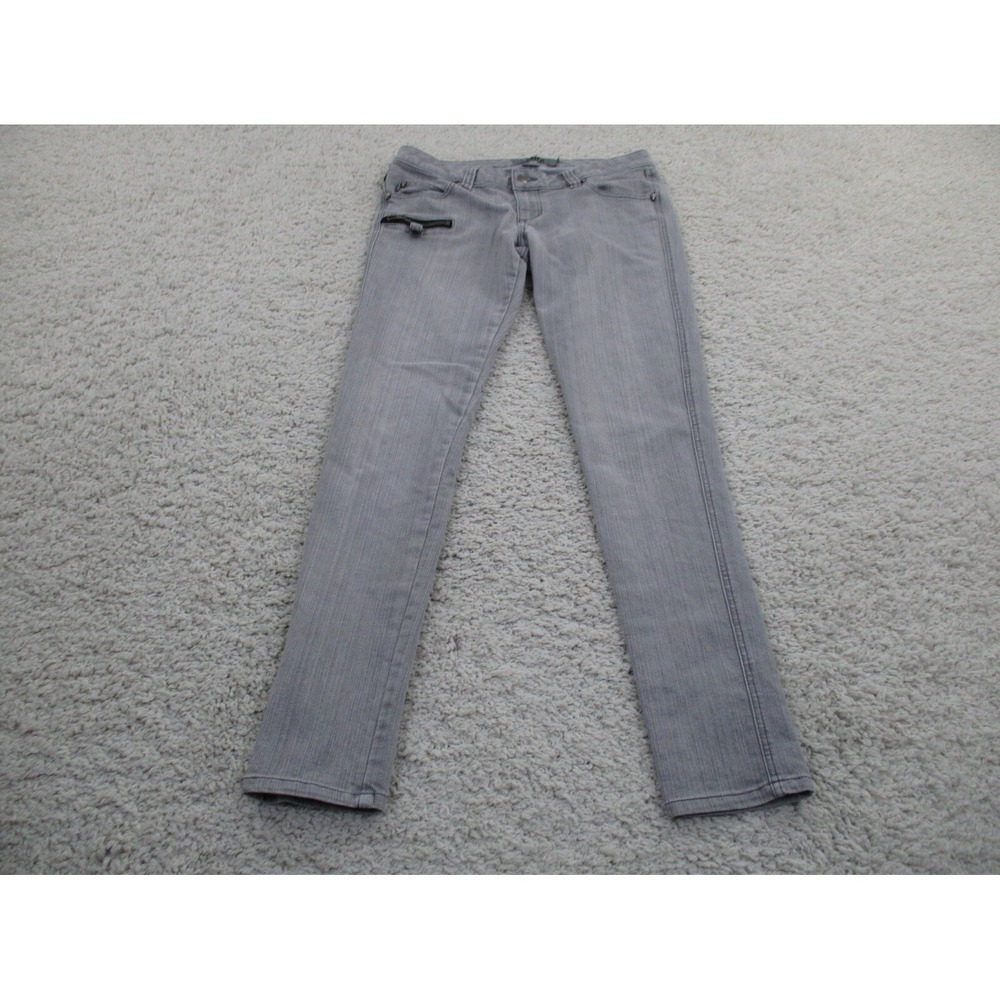 Tripp Nyc Jeans Womens 9 Gray Skull Gothic Punk Casual Skate Outdoor Emo A2